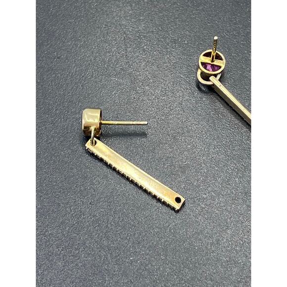 SHANA GULATI TIID Pink tourmaline, Pave champagne diamonds Vermeil 18k Earrings - Picture 5 of 10